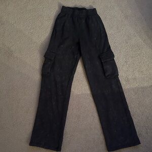 Black Cargo Sweat Pants